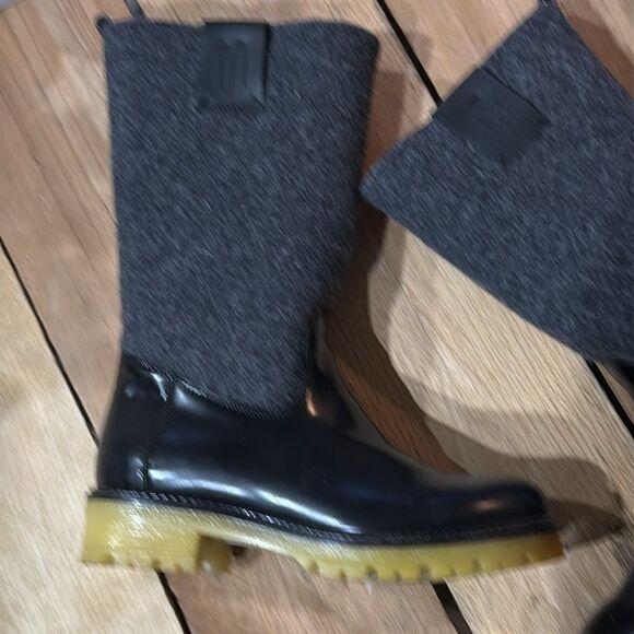 Ilse Jacobsen Leather & Felt Lugg Boot Size 36/6 B76 - Picture 3 of 11